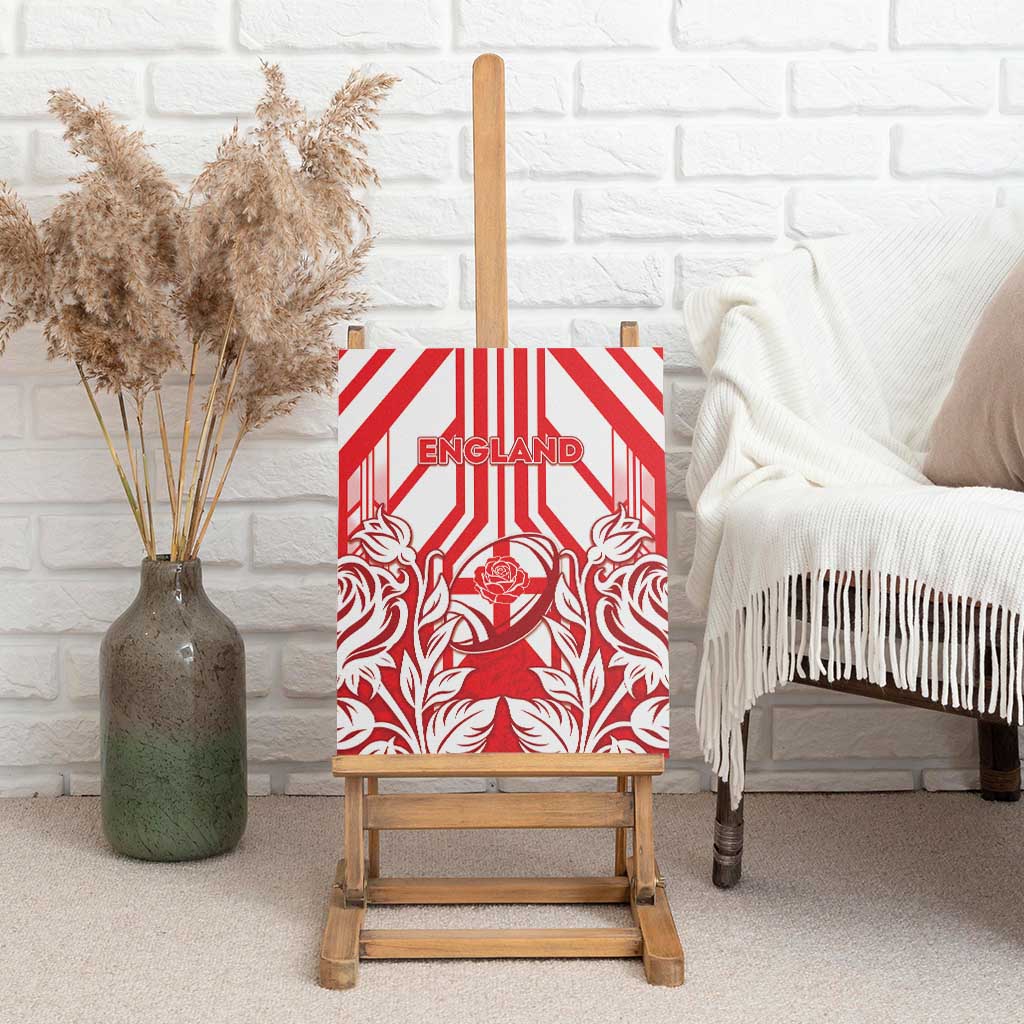 England Red Rose Rugby Canvas Wall Art Sporty Style - Wonder Print Shop