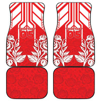 England Red Rose Rugby Custom Car Mats Sporty Style - Wonder Print Shop