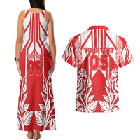 England Red Rose Rugby Custom Couples Matching Tank Maxi Dress and Hawaiian Shirt Sporty Style - Wonder Print Shop