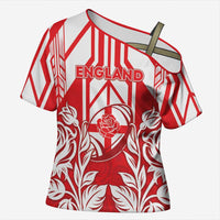 England Red Rose Rugby Custom Cross Shoulder Shirt Sporty Style - Wonder Print Shop
