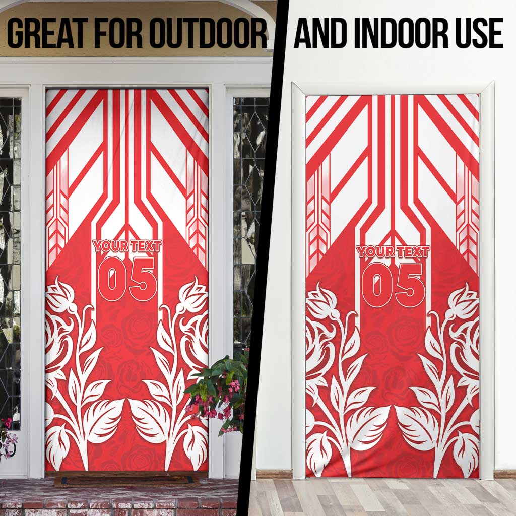 England Red Rose Rugby Custom Door Cover Sporty Style - Wonder Print Shop