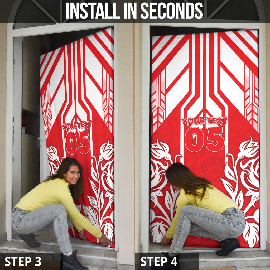 England Red Rose Rugby Custom Door Cover Sporty Style - Wonder Print Shop