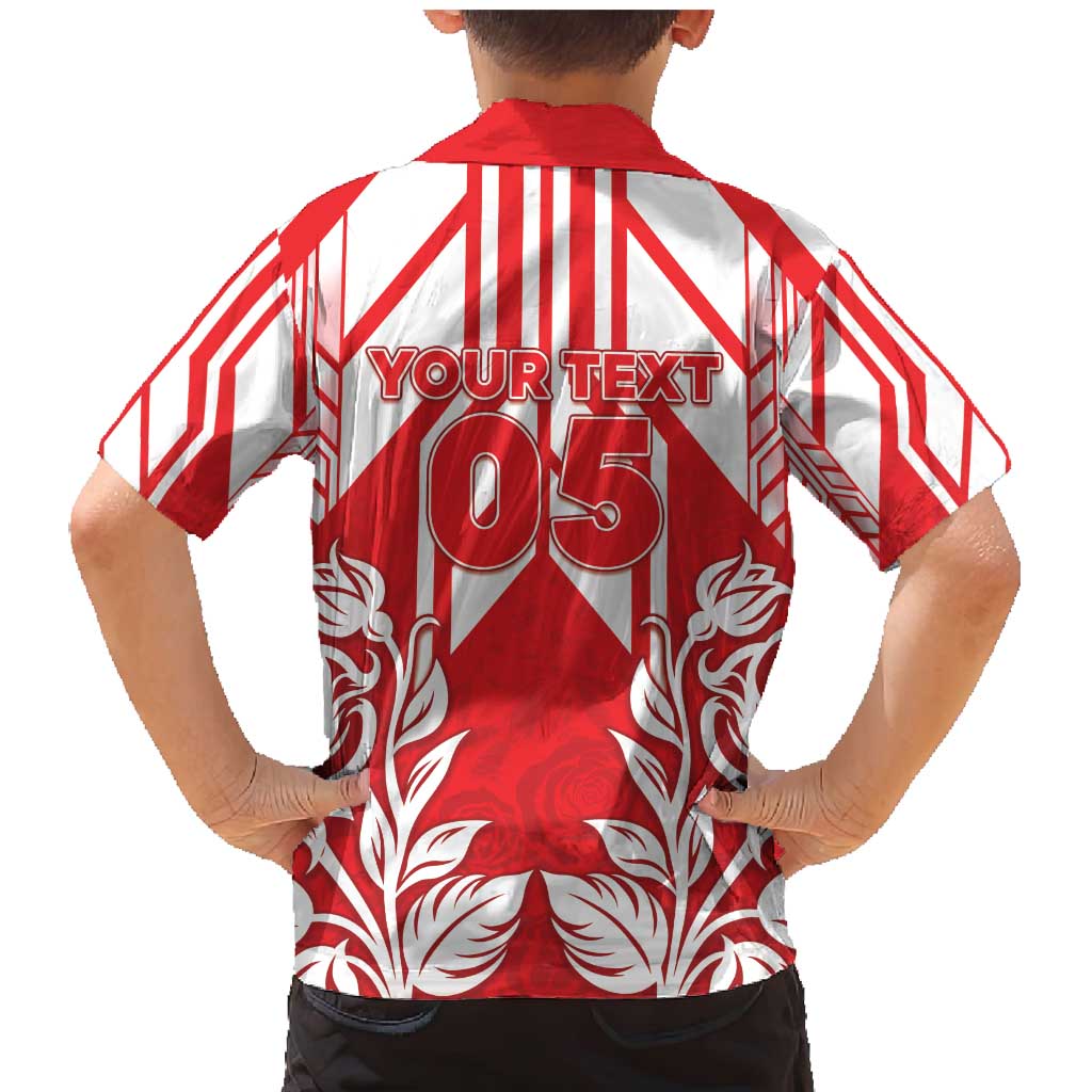 England Red Rose Rugby Custom Family Matching Mermaid Dress and Hawaiian Shirt Sporty Style - Wonder Print Shop