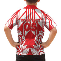 England Red Rose Rugby Custom Family Matching Off The Shoulder Long Sleeve Dress and Hawaiian Shirt Sporty Style - Wonder Print Shop