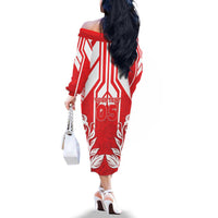 England Red Rose Rugby Custom Family Matching Off The Shoulder Long Sleeve Dress and Hawaiian Shirt Sporty Style - Wonder Print Shop