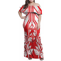 England Red Rose Rugby Custom Family Matching Off Shoulder Maxi Dress and Hawaiian Shirt Sporty Style - Wonder Print Shop