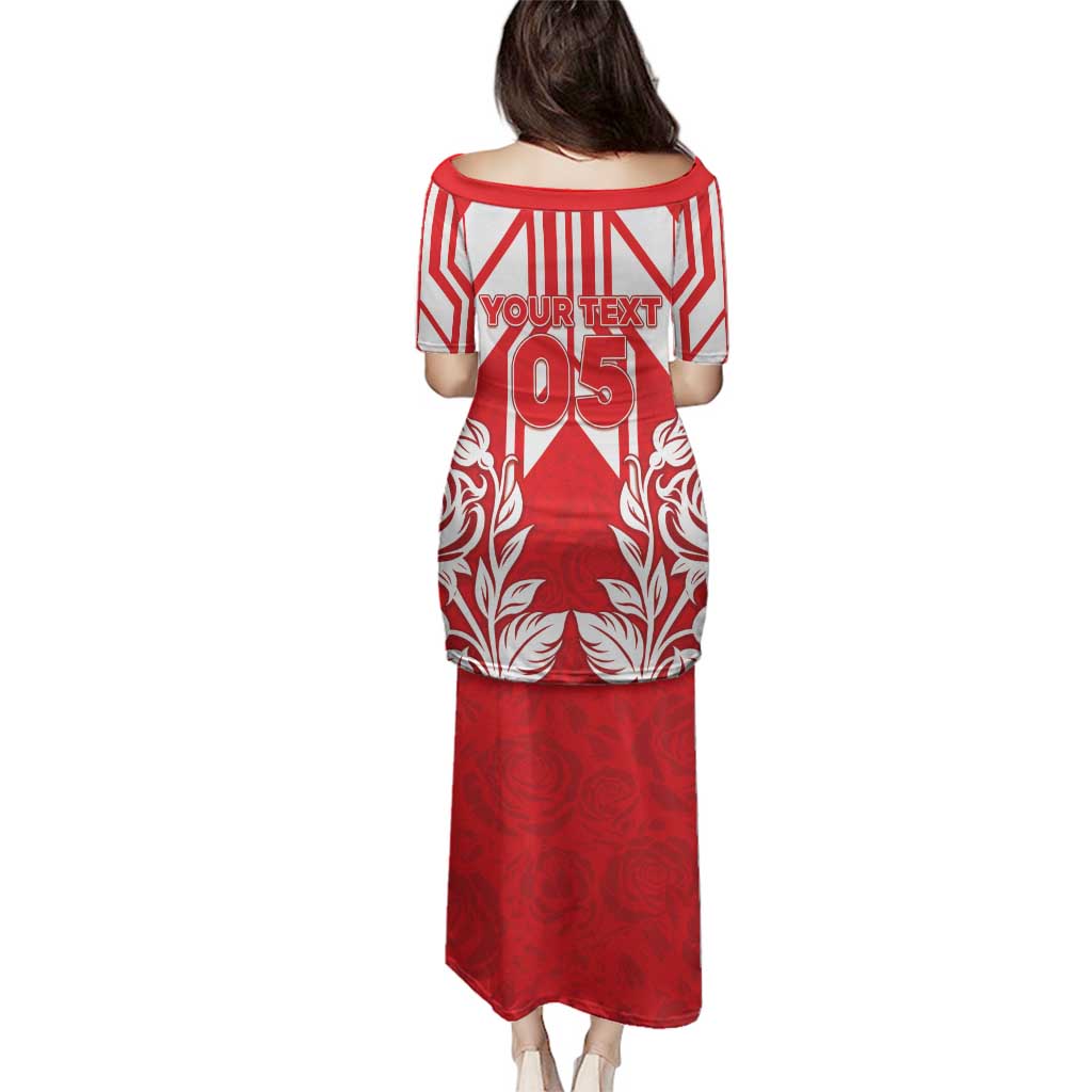 England Red Rose Rugby Custom Family Matching Puletasi and Hawaiian Shirt Sporty Style - Wonder Print Shop