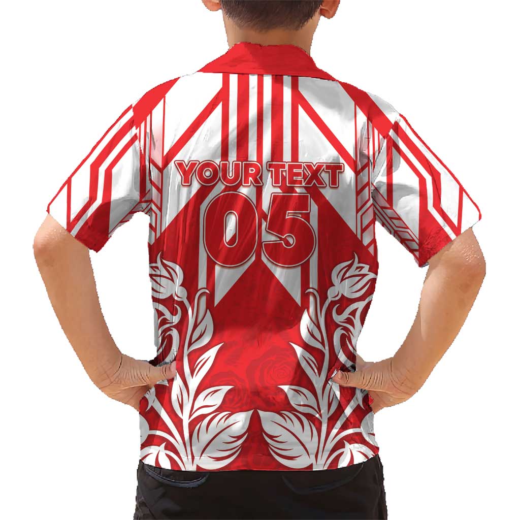 England Red Rose Rugby Custom Family Matching Short Sleeve Bodycon Dress and Hawaiian Shirt Sporty Style - Wonder Print Shop