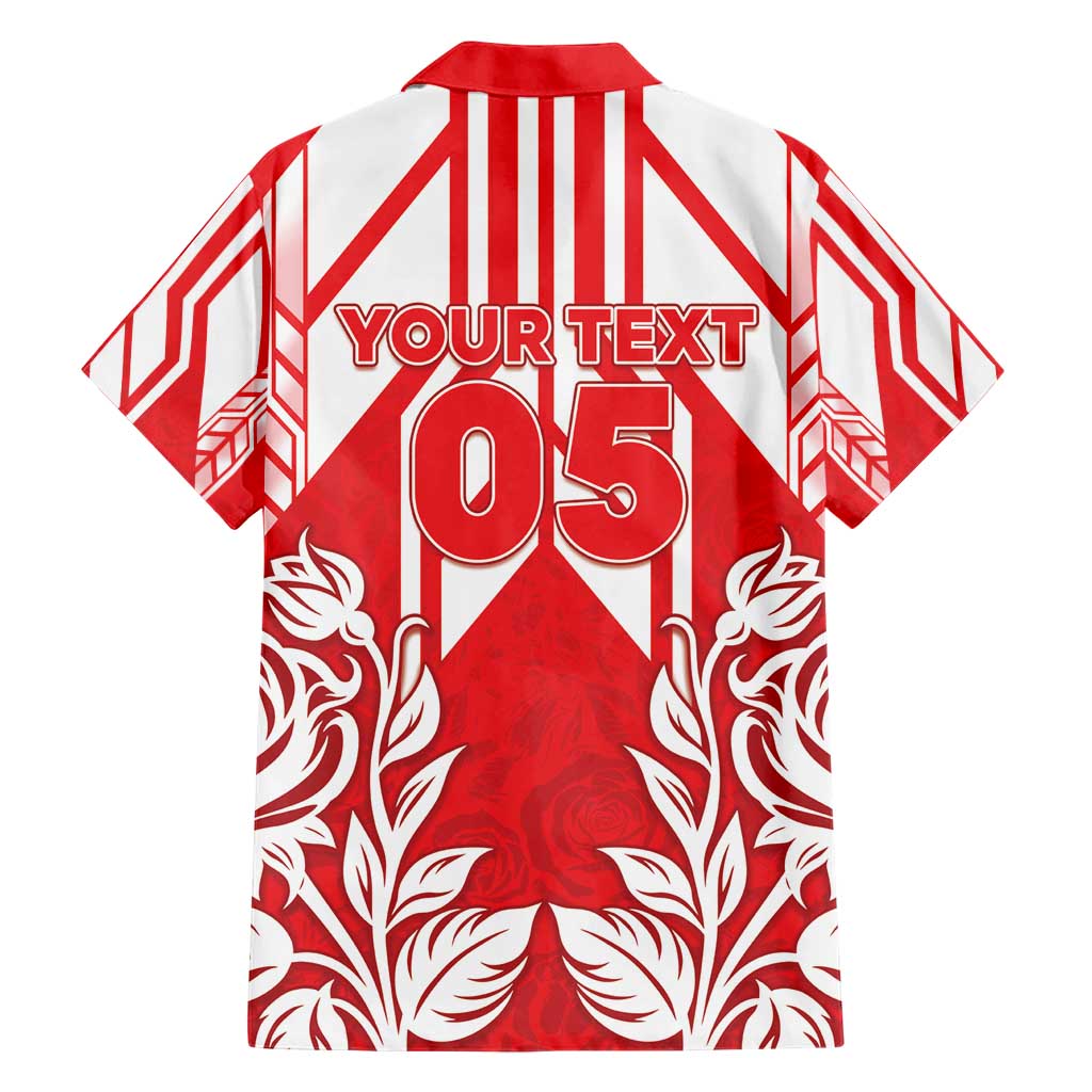 England Red Rose Rugby Custom Family Matching Short Sleeve Bodycon Dress and Hawaiian Shirt Sporty Style - Wonder Print Shop