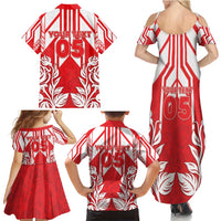 England Red Rose Rugby Custom Family Matching Summer Maxi Dress and Hawaiian Shirt Sporty Style - Wonder Print Shop
