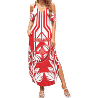 England Red Rose Rugby Custom Family Matching Summer Maxi Dress and Hawaiian Shirt Sporty Style - Wonder Print Shop