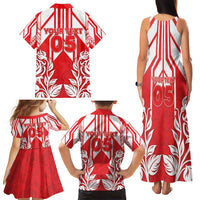 England Red Rose Rugby Custom Family Matching Tank Maxi Dress and Hawaiian Shirt Sporty Style - Wonder Print Shop