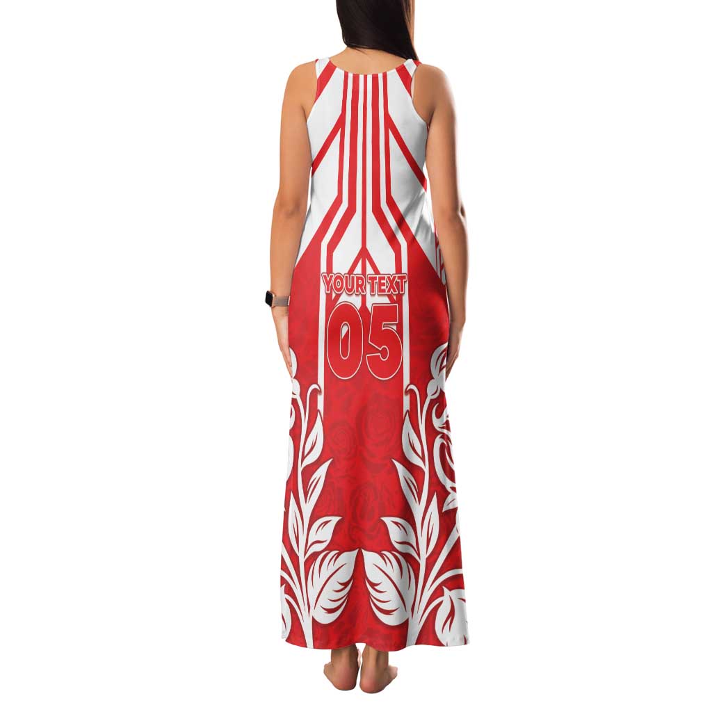 England Red Rose Rugby Custom Family Matching Tank Maxi Dress and Hawaiian Shirt Sporty Style - Wonder Print Shop