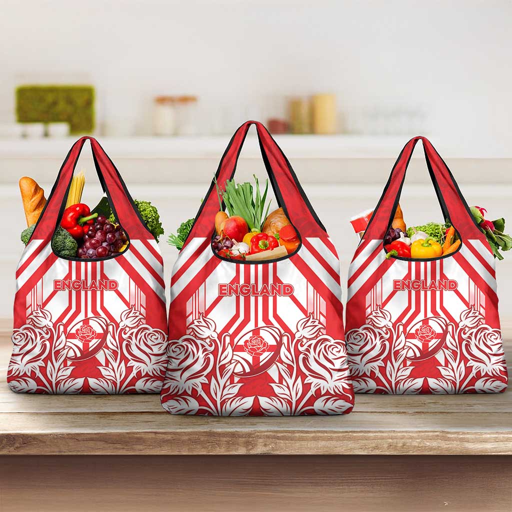 England Red Rose Rugby Grocery Bag Sporty Style - Wonder Print Shop