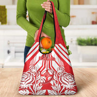 England Red Rose Rugby Grocery Bag Sporty Style - Wonder Print Shop