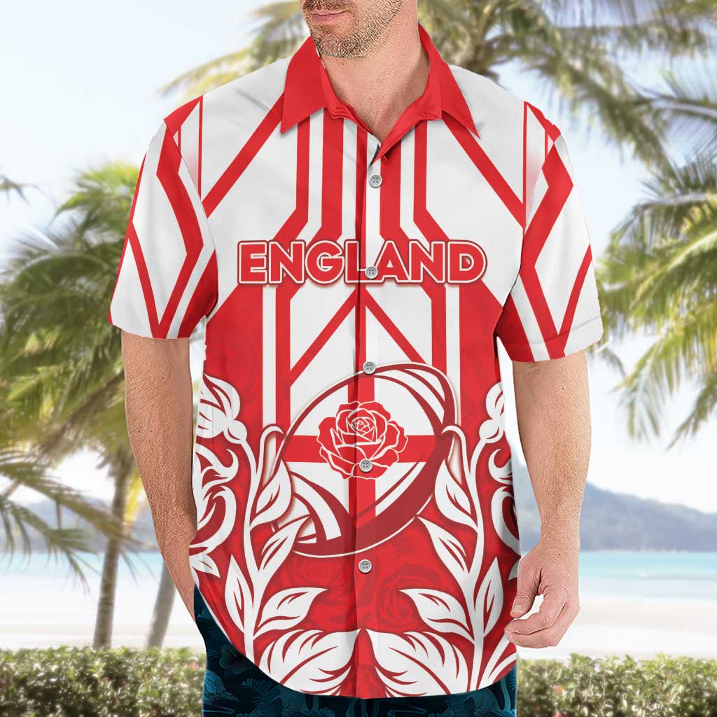 England Red Rose Rugby Custom Hawaiian Shirt Sporty Style - Wonder Print Shop