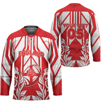 England Red Rose Rugby Custom Hockey Jersey Sporty Style - Wonder Print Shop