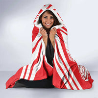 England Red Rose Rugby Hooded Blanket Sporty Style - Wonder Print Shop