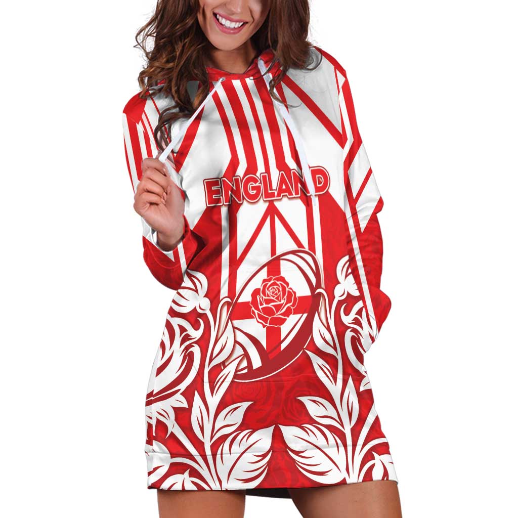England Red Rose Rugby Custom Hoodie Dress Sporty Style - Wonder Print Shop