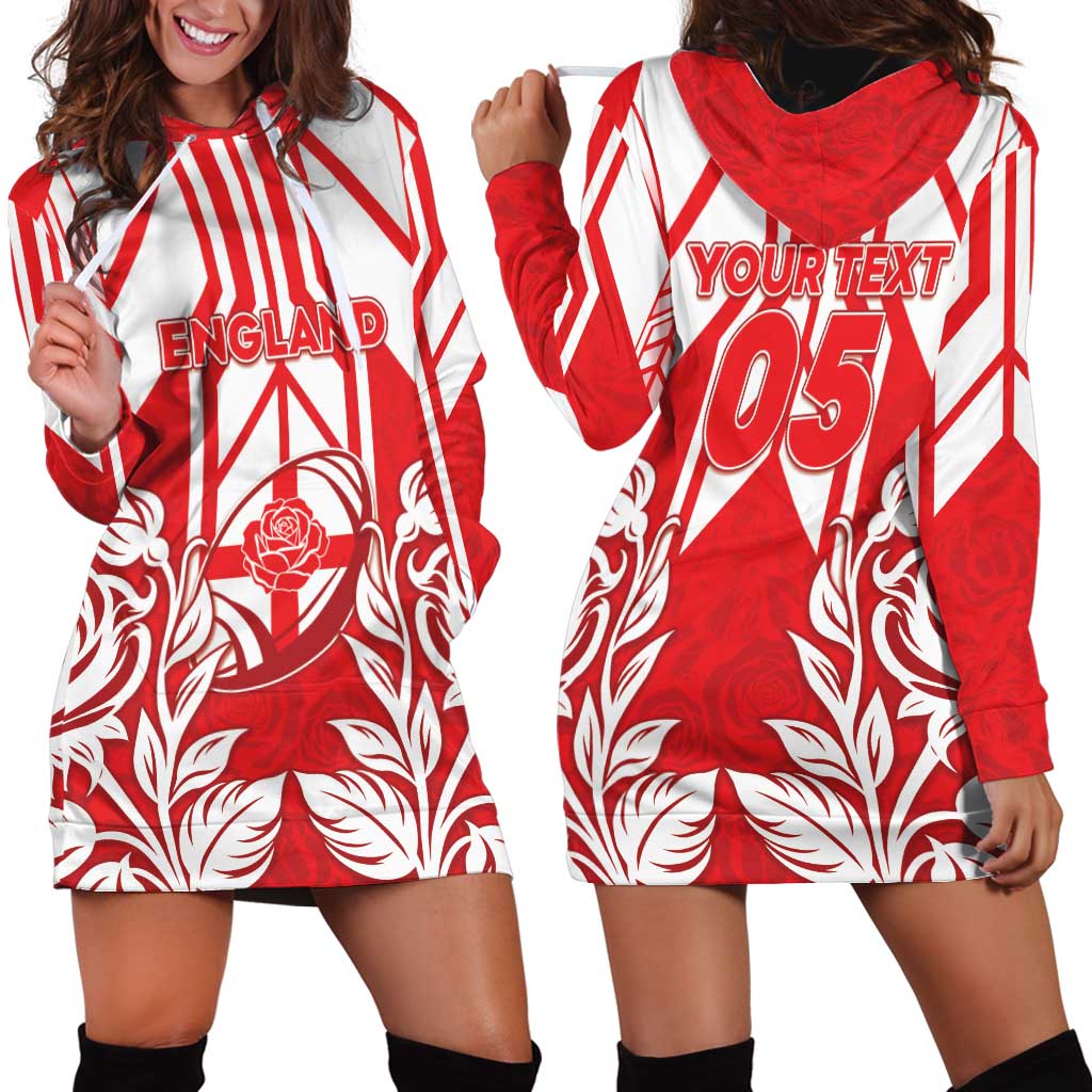 England Red Rose Rugby Custom Hoodie Dress Sporty Style - Wonder Print Shop