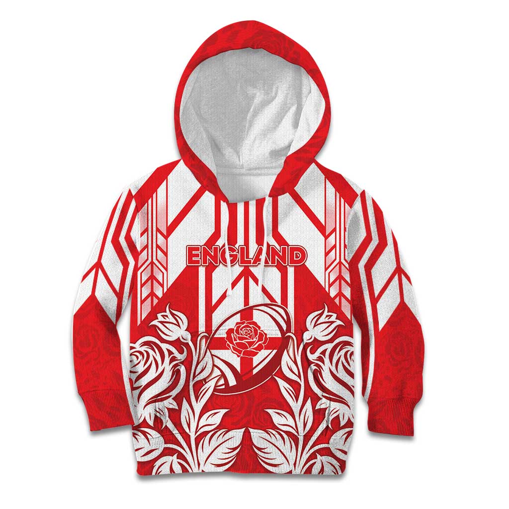 England Red Rose Rugby Custom Kid Hoodie Sporty Style - Wonder Print Shop