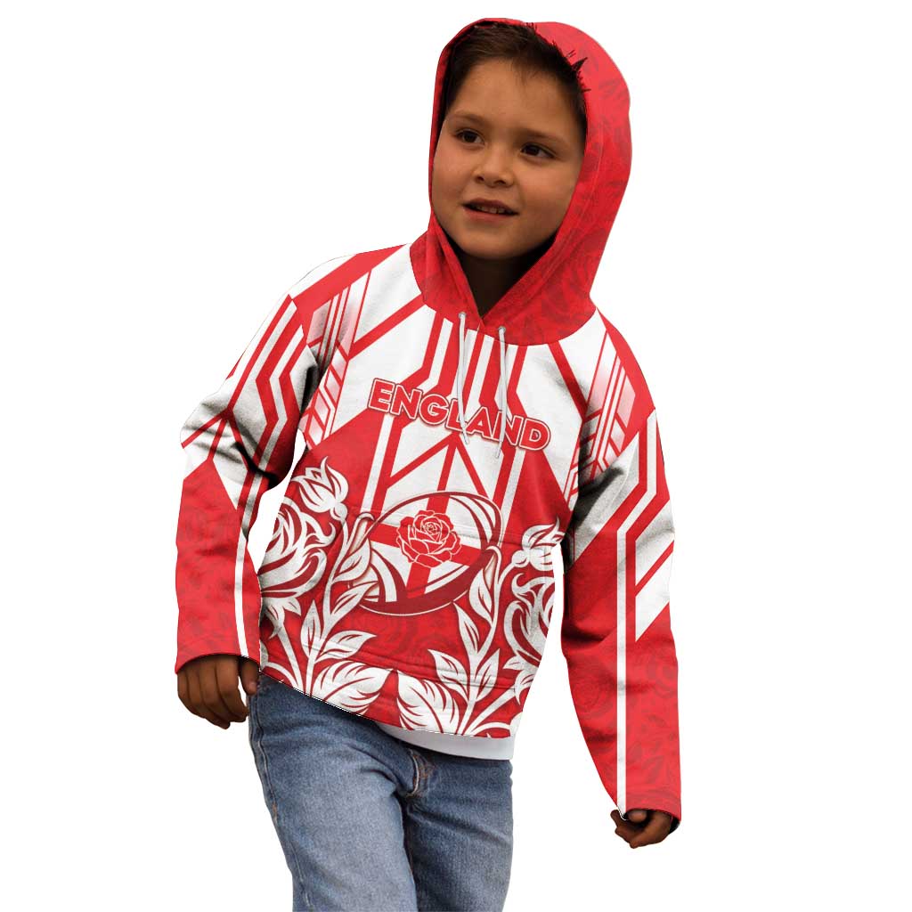 England Red Rose Rugby Custom Kid Hoodie Sporty Style - Wonder Print Shop