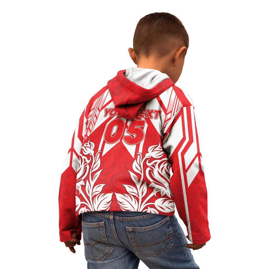 England Red Rose Rugby Custom Kid Hoodie Sporty Style - Wonder Print Shop