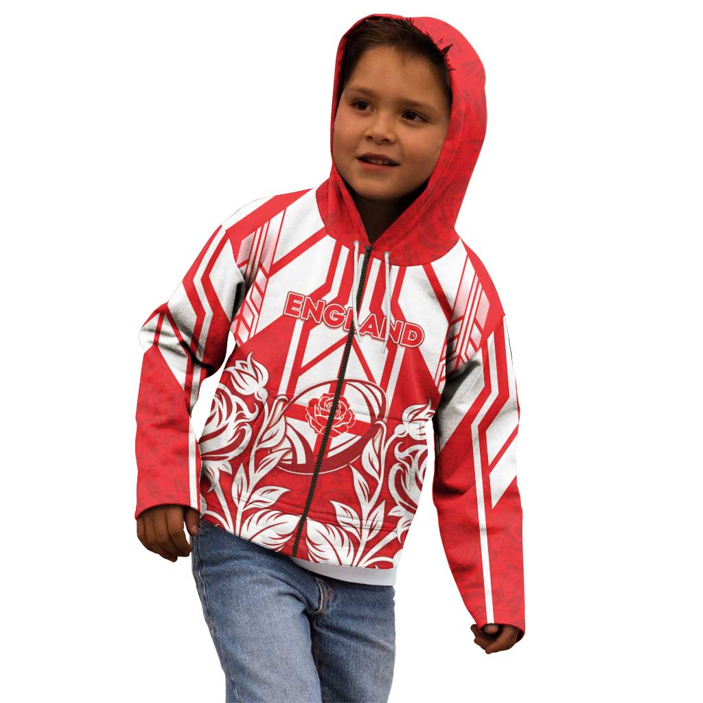 England Red Rose Rugby Custom Kid Hoodie Sporty Style - Wonder Print Shop