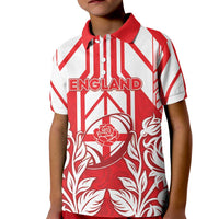 England Red Rose Rugby Custom Kid Polo Shirt Sporty Style - Wonder Print Shop