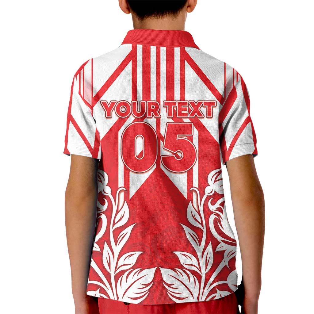 England Red Rose Rugby Custom Kid Polo Shirt Sporty Style - Wonder Print Shop