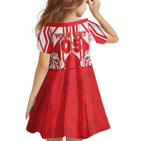England Red Rose Rugby Custom Kid Short Sleeve Dress Sporty Style - Wonder Print Shop