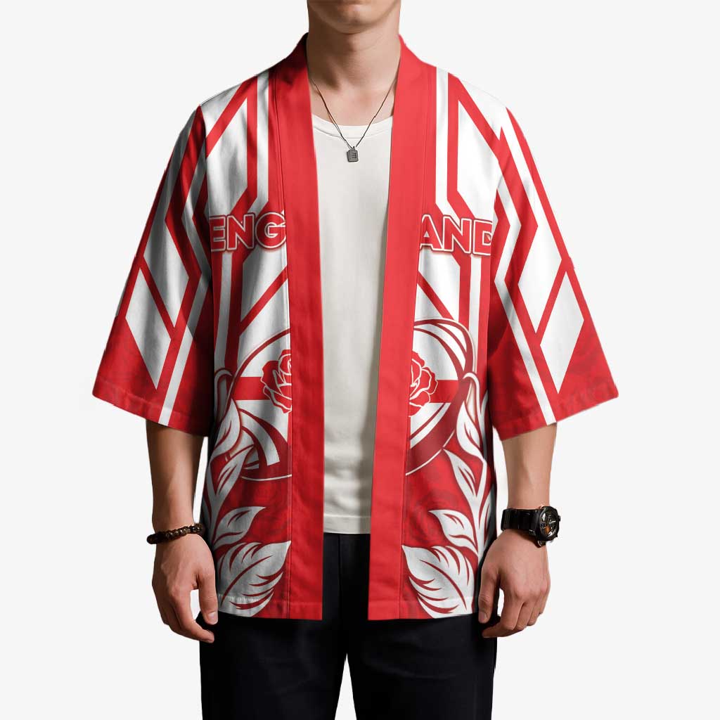 England Red Rose Rugby Custom Kimono Sporty Style - Wonder Print Shop
