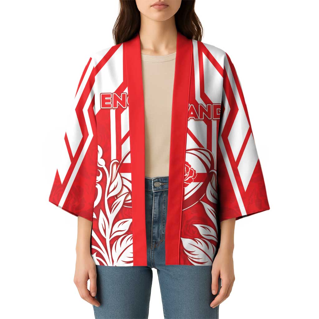 England Red Rose Rugby Custom Kimono Sporty Style - Wonder Print Shop