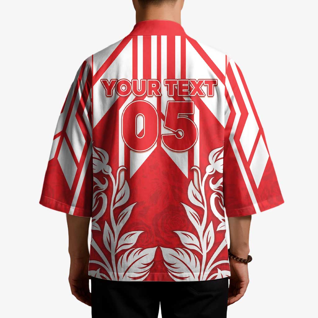 England Red Rose Rugby Custom Kimono Sporty Style - Wonder Print Shop