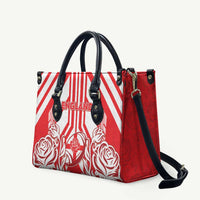 England Red Rose Rugby Leather Bag Sporty Style - Wonder Print Shop