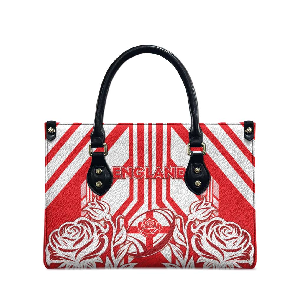 England Red Rose Rugby Leather Bag Sporty Style - Wonder Print Shop