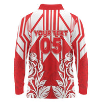 England Red Rose Rugby Custom Long Sleeve Polo Shirt Sporty Style - Wonder Print Shop