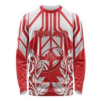 England Red Rose Rugby Custom Long Sleeve Shirt Sporty Style - Wonder Print Shop