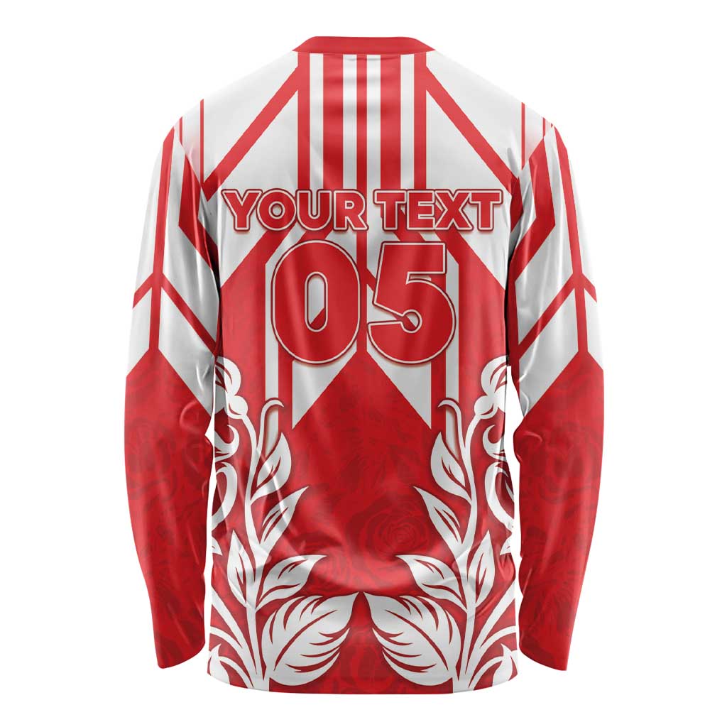 England Red Rose Rugby Custom Long Sleeve Shirt Sporty Style - Wonder Print Shop