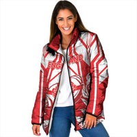 England Red Rose Rugby Custom Padded Jacket Sporty Style - Wonder Print Shop
