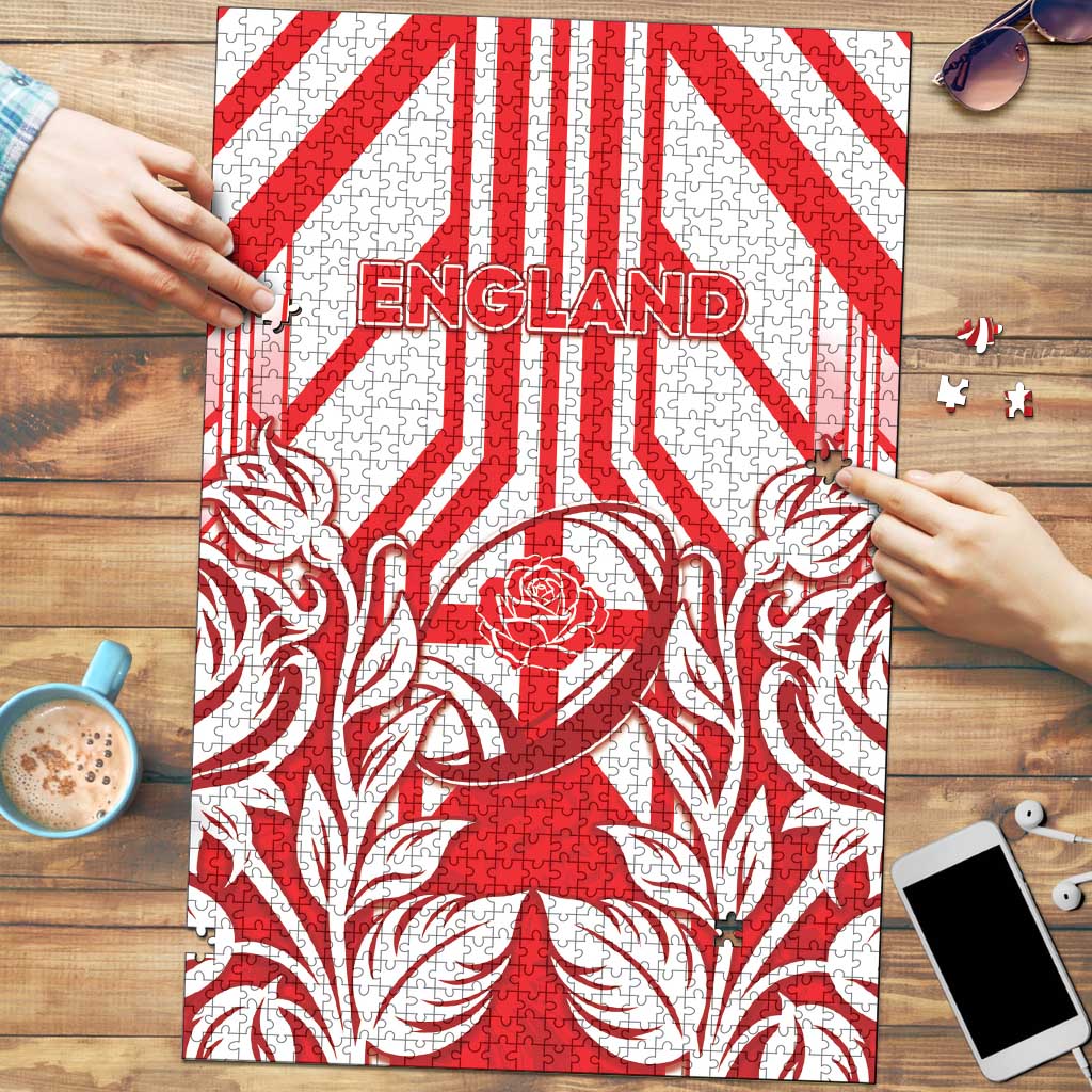England Red Rose Rugby Puzzle Sporty Style - Wonder Print Shop
