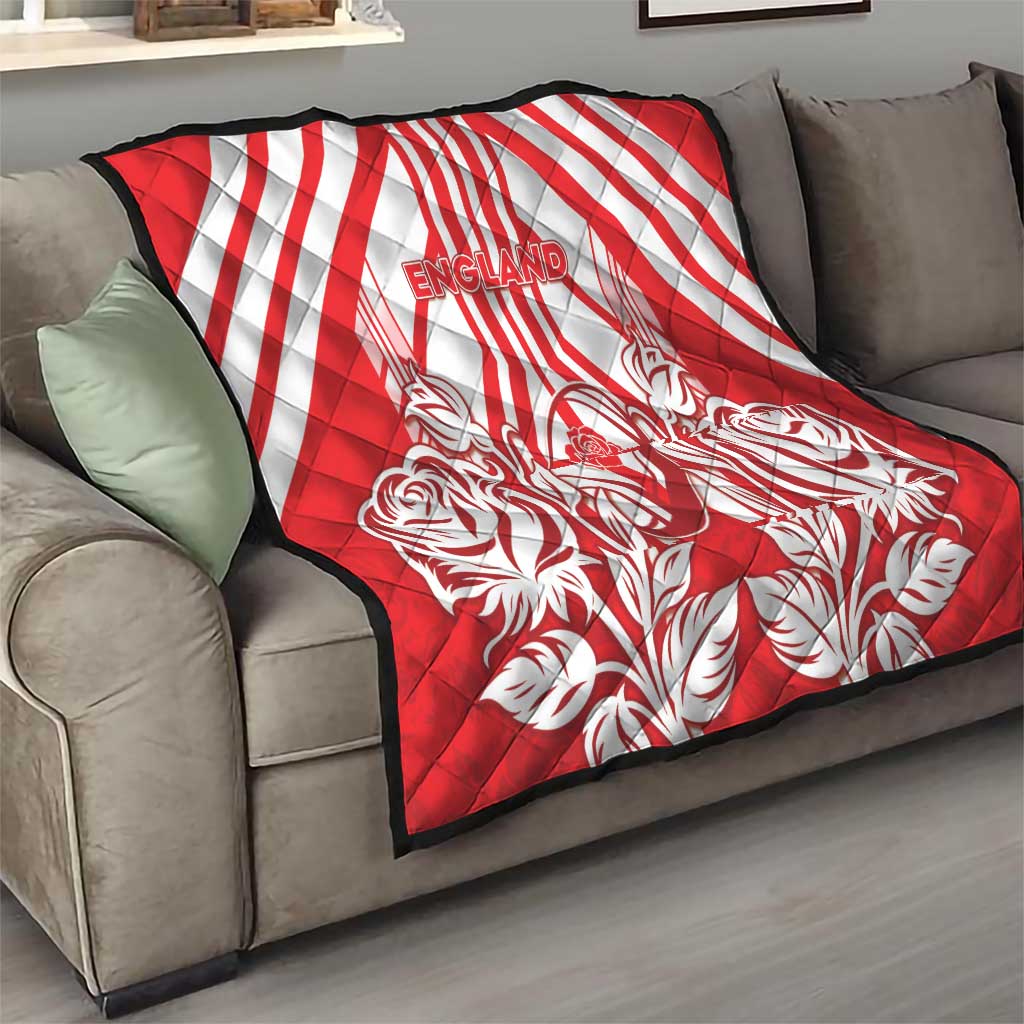 England Red Rose Rugby Quilt Sporty Style - Wonder Print Shop