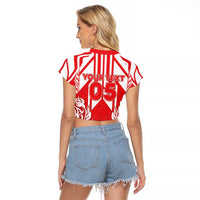 England Red Rose Rugby Custom Raglan Cropped T Shirt Sporty Style - Wonder Print Shop