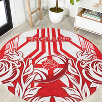 England Red Rose Rugby Round Carpet Sporty Style - Wonder Print Shop