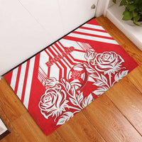 England Red Rose Rugby Rubber Doormat Sporty Style - Wonder Print Shop