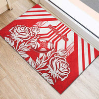 England Red Rose Rugby Rubber Doormat Sporty Style - Wonder Print Shop