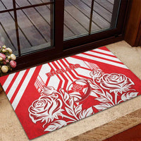 England Red Rose Rugby Rubber Doormat Sporty Style - Wonder Print Shop