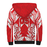 England Red Rose Rugby Custom Sherpa Hoodie Sporty Style - Wonder Print Shop