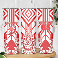 England Red Rose Rugby Custom Skinny Tumbler Sporty Style - Wonder Print Shop