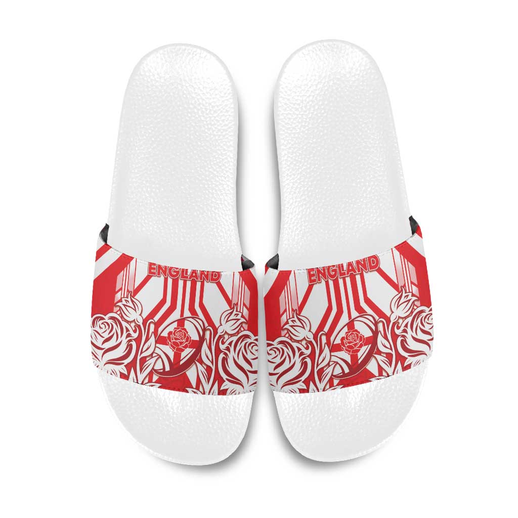 England Red Rose Rugby Slide Sandals Sporty Style - Wonder Print Shop